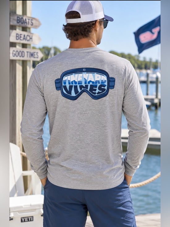 Vineyard Vines Other - Vineyard Vines Men’s Gray Long Sleeve Pocket Logo T-Shirt Medium